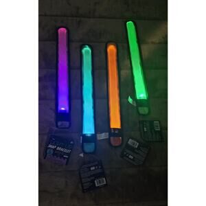 Light Up Snap Bracelets 3 Light Modes Great For Backpacks, Halloween Set of 3